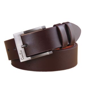 NEEUJ กว้าง3.8ซม. ค่ะ เข็มขัดเอวผู้ชาย พียู PU ปรับได้ปรับได้ เข็มขัดหัวโลหะ หรูหราสุดหรู กางเกงยีนส์เอว เข็มขัดหนังธุรกิจ ตัวผู้ผู้