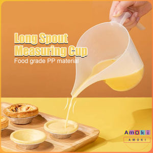 Amoki Plastic Funnel Pitcher Long Spout Measuring Cup 500ml 1000ml Large Capacity Measuring Jug Funnel