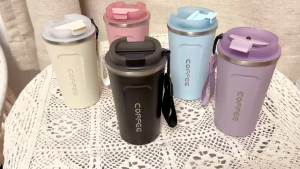 Travel Coffee Mug 16 oz Insulated Coffee Cups with Lid Thermos Stainless Steel Coffee Mugs Spill Proof Double Wall Vacuum Tumbler Reusable To Go Mug for Hot/Ice Coffee