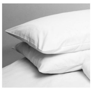 HOTEL QUALITY PLAIN WHITE PILLOWCASE OVERLAP/ WITH ZIPPER CANADIAN COTTON BY PC ONLY