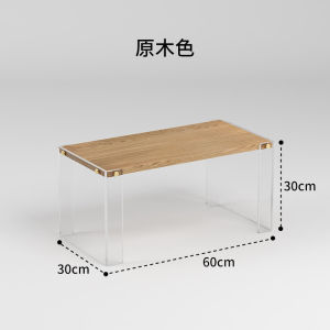 LZD  Bay Window Small Coffee Table Low Table Balcony Tatami Small Table Acrylic Transparent Bed Computer Desk Solid Wood Study Table