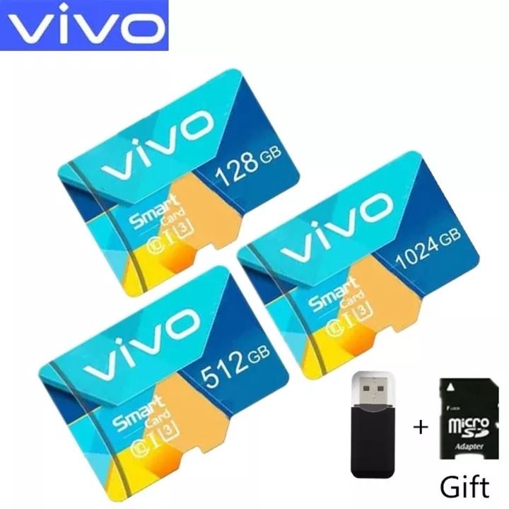 FREE+COD Vivo 1024GB 512GB 256GB 128GB High Speed Memory Micro SD Card XC Microsd Mobile TF Card C10V