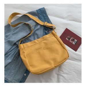 JENL Students Canvas Bag Shoulder Tote Korean Style New Trendy Women Messenger Bag