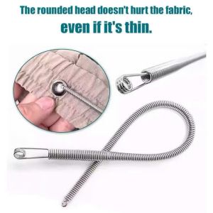 Dụng cụ luồn dây inox lò xo siêu bền –Combo 2 Cây -  Đầu tròn an toàn uốn cong dễ luồn mọi loại vải