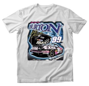 T-Shirt Kaos Vintage NASCAR JEFF BURTON 24s tebal