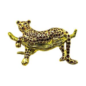Fashionable Animals Print Brooch Featuring Secure Pin Fastening Lightweight Metal Decoration For Clothing