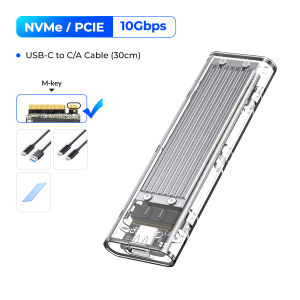 ORICO M2 SSD Case NVMe NGFF Dual Protocol USB3.1 GEN2 10Gbps SSD Enclosure for NVME PCIE M Key NGFF SATA B&M Key SSD Disk