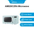 Midea AM820C2RA Light Retro Green Quick Defrost Microwave Oven, 21L. 