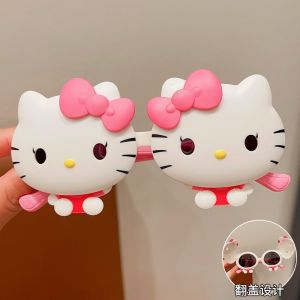 Sanrio Childrens Hello Kitty Melody Flip Sunglasses Kuromi Fashion Girl Sunglasses Photo Props Birthday Gift