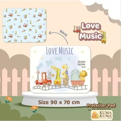 Kuma Kuma Alas Ompol Bayi Waterproof | Protector Pad Perlak 90x70cm