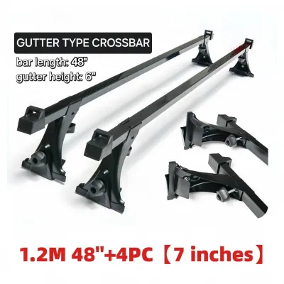 Guttermount Crossbar 54” long Universal type for Cars AUV 1.2M+7 inch【SET】