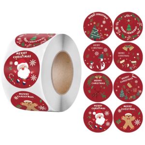 500pcs Christmas Gift Stickers - Adhesive Labels for Gifts Journals & Holiday Decor gifting