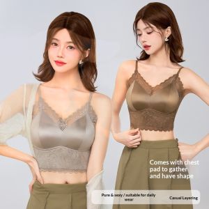 YZLong Backless Bralette with Lace Trim Seamless No Wire Design for Comfort and Support
