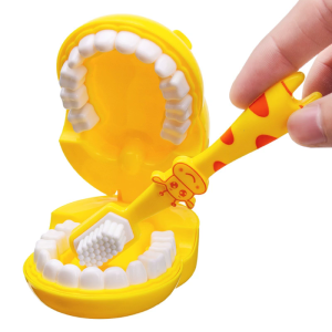 Dental Mold Toy for w/ Giraffe Teeth Mold & Teeth-brush Realistic Pretend for Play Toy Kids & Toddler Educational Teachi