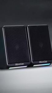 TS38 Audio Desktop Speaker Wired 3D Stereo Sound Surround Loudspeaker with RGB LED Light 音响