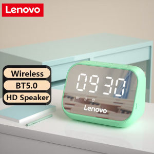 Lenovo TS13 Bluetooth Speaker Wireless Bluetooth Music Player Digital clock  Mirror Screen Digital Alarm Clock Multifunction LED Table Clock 3D Surround Portable Mini Bass Stereo Subwoofer