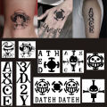 🌸Anime Cartoon Tattoo Sticker One Piece Mũ rơm Luffy Hình xăm lâu dài không thấm nước YINSAF🌸. 