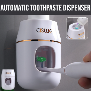 Automatic Toothpaste Dispenser Wall Mount Lazy Toothpaste Squeezer Lazy Toothpaste Squeezer Toothbrush Holder Punch-Free Rack