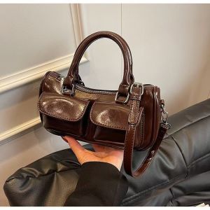 LOEI Rhea Barrel Bag Double Pocket Shoulder Bag Kekinian 6365