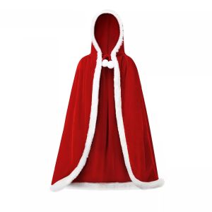 RGFV STORE Nhung Áo choàng Giáng sinh Nhập Vai Dày Áo choàng Giáng Sinh Hiệu suất Khăn choàng Áo choàng cosplay Người lớn