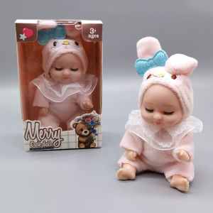 COD ตุ๊กตาน่ารักจำลองการเกิดใหม่ตุ๊กตาเจ้าหญิงนอนหลับของเล่นเด็ก และเสื้อผ้า 11x5cm