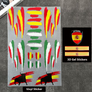Nhãn dán cờ Tây Ban Nha Decal vinyl chống thấm nước mũ bảo hiểm xe máy thân cờ Andalusia