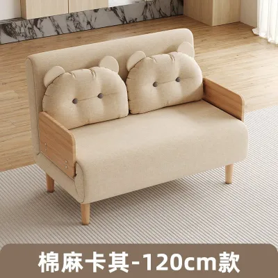 Sofabed folding dual-use new small-sized household single lunch office Teddy velvet bear sofa