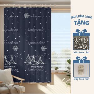 Rèm che cửa sổ rèm rido che gác trọ rèm ngăn phòng họa tiết dễ thương chất liệu thoáng mát che nắng tốt