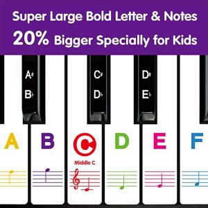 สติ๊กเกอร์ติดเปียโน สติ๊กเกอร์ตัวโน๊ต สติ๊กเกอร์แปะเปียโน เมโลเดียน คีย์บอร์ด คอร์ด 88 คีย์ สําหรับ มือใหม่ piano sticker