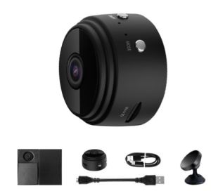 DAYTECH Wireless WIFI Mini Camera USB Charging HD 3MP IP Security Camera Motion Detection Alarm & Auto Tracking 360° Alarm Wireless Wifi Night Vision IP Security IC01WH-1080P