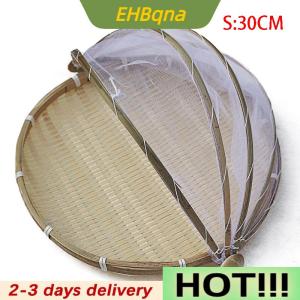 EHBqna Food Net Cover Storage Basket Hand-Woven Tent Basket Tray Fruit Vegetable Bread Basket Simple Atmosphere Picnic Mesh Basket