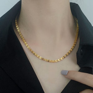 Dây chuyền titan Vòng cổ titan kiểu dáng đuôi phụng màu vàng 18k và vàng trắng TRANGSUCMOILUATUOI.RIN