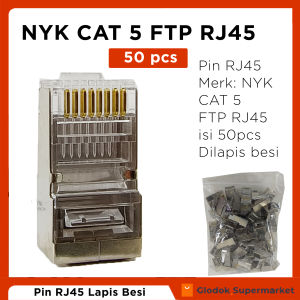 Pin RJ45 Lapis Besi NYK CAT 5 FTP RJ45 isi 50pcs