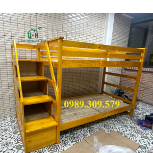 GIƯỜNG TẦNG GỖ THÔNG TỰ NHIÊN CAO CẤP GIAO NHANH HCM