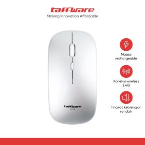 Taffware Silent Mouse Wireless 2.4G Rechargeable - HS-09