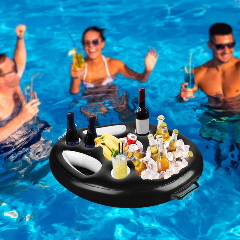 Inflatable Floating Drink Holder Float Beer Drinking Cooler Bar