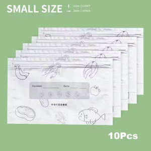 10pcs Aluminum Foil Fresh-keeping Bags Reusable Self Seal Packaging Bag Thickened Avoid Light Food Storage Bag Fruit