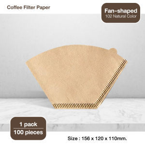 Fan-shaped coffee filter 100 PCS Coffee machine filter paper Office Coffee Making V60 木浆咖啡滤纸
