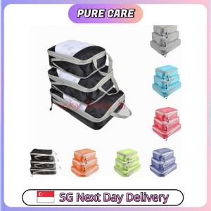 【Pure Care】 3 Pieces Packing Cubes Set Travel Luggage Packing Organizer Travel Compression Suitcase Bags