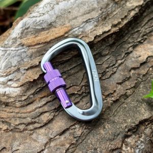 SIERWU 4880mm Dụng cụ an toàn chuyên dụng Thiết bị bảo hộ leo núi 12KN Khóa leo núi bằng nhôm 6 màu sắc Khóa bảo mật
