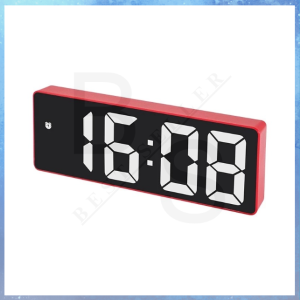 Alarm Clock Plastic LED Digital Night Light Thermometer Temperature Display Mirror Decor Useful