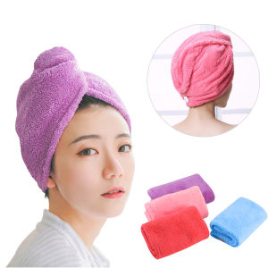 KONCO ผ้าโพกศีรษะสำหรับผู้หญิง ผ้าขนหนูแบบอาบน้ำแบบนู้มวก วิกผมแห้งเร็ว ราคาที่ถูกต้อง