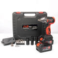 JLD 350N.M Impact Wrench 48Vf bor cas 2 baterai promo Brushless impact jld tool 48v original impact baterai pembuka baut mobil mesin bor baterai cordless impact driver set with koper kayu/tembok/CVT. 