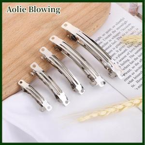 Aolie 10Pcs Spring Hair Clips Base Blank Automatic Barrette Handmade Bow Hairpin DIY Jewelry Making Accessories