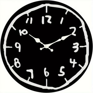 HOUCHU 30cm Size Digital Wall Clock Special Design Cartoon Design Silent Wall Clock Hanging Minimalist Creative Clock Home Decoration
