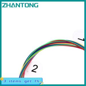 ZHANTONG ชุดสายกีต้าร์อูคูเลเล่4ชิ้นสายไนล่อนหลากสีสำหรับอูคูเลเล่ขนาด21/23/26นิ้ว