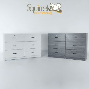 Squirrel Economic Chest 6 Drawer Console Cabinet Hidden Storage- 668-CD