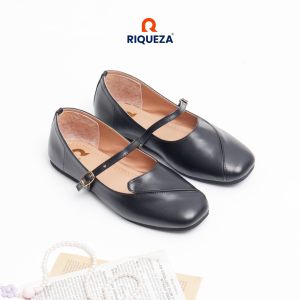 Riqueza VERENA Sepatu Flatshoes Wanita Flatshoes Kerja Tali Strap Gesper