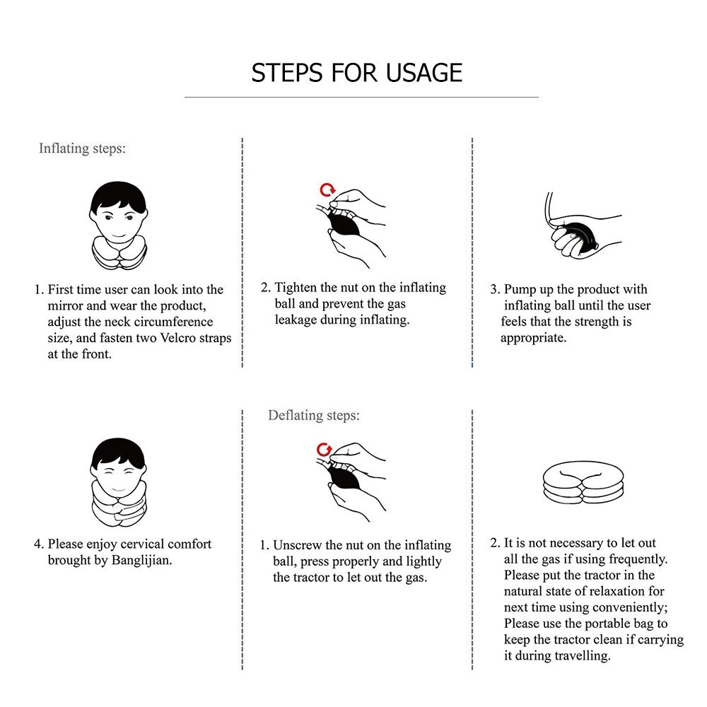 Cuscino da viaggio per il relax del trattore trasportabile, morbido, per la trazione della vertebra cervicale, per il sollievo dal collo, per la correzione della postura e per lo stretching_voghion.com