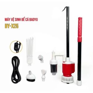 Máy Vệ Sinh Bể Cá Baoyu BY-X20 (20W) & BY-X25 (25W) Hút Cặn Thay Nước Cạo Rêu Siêu Mạnh